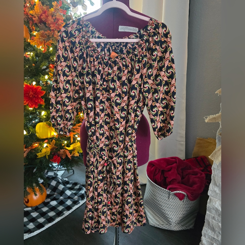 Womens The Webster Floral Paisley Dress Pink Black Women’s Size S